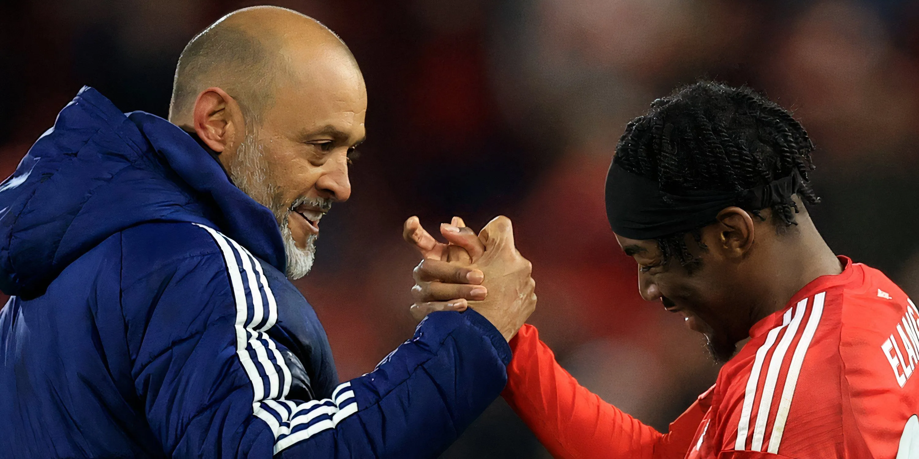Anthony Elanga ăn mừng bàn thắng cho Nottingham Forest dưới sự chỉ đạo của HLV Nuno Espirito Santo