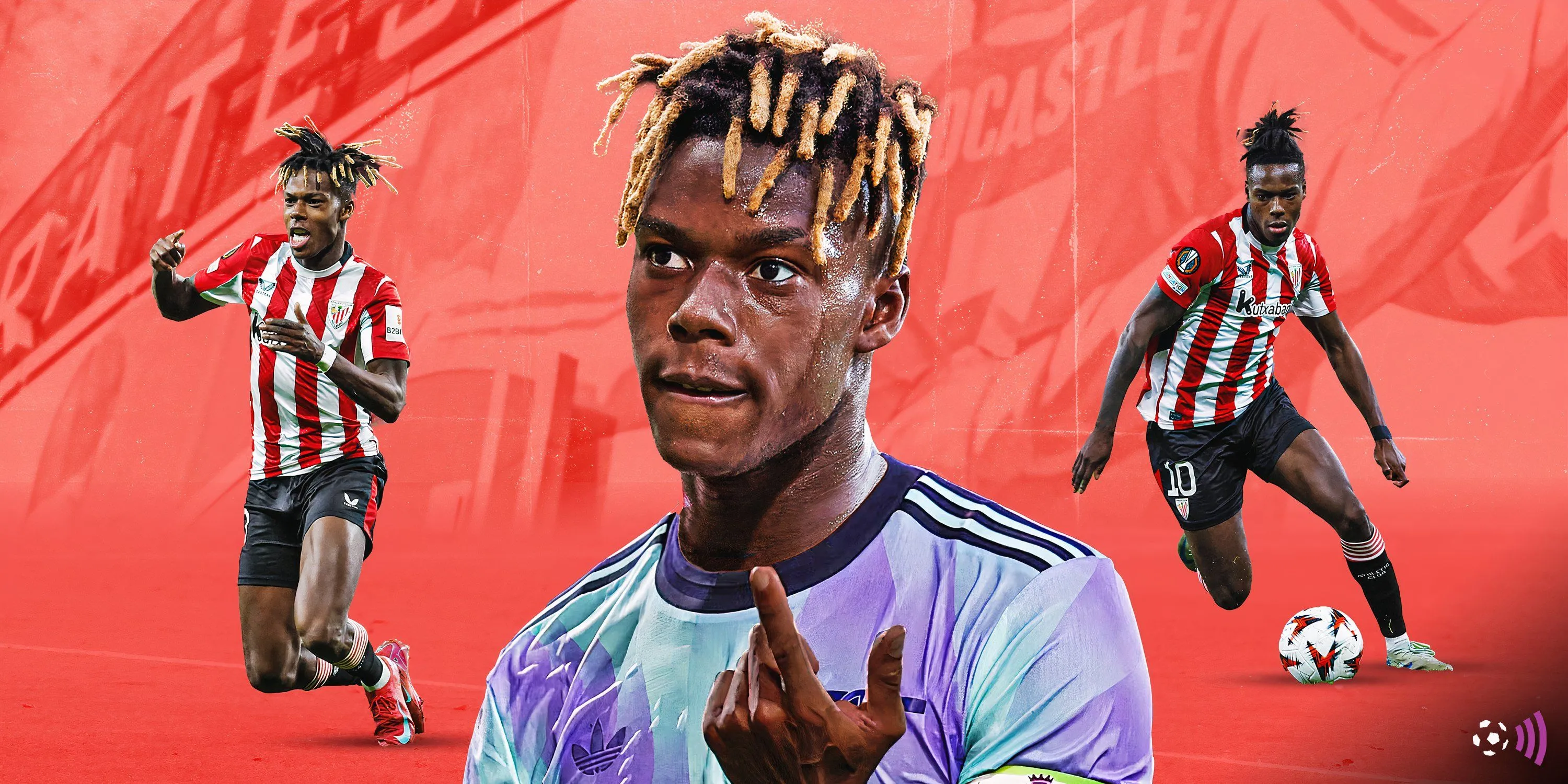 Nico Williams, mục tiêu chuyển nhượng tiềm năng của Arsenal, trong màu áo Athletic Bilbao.