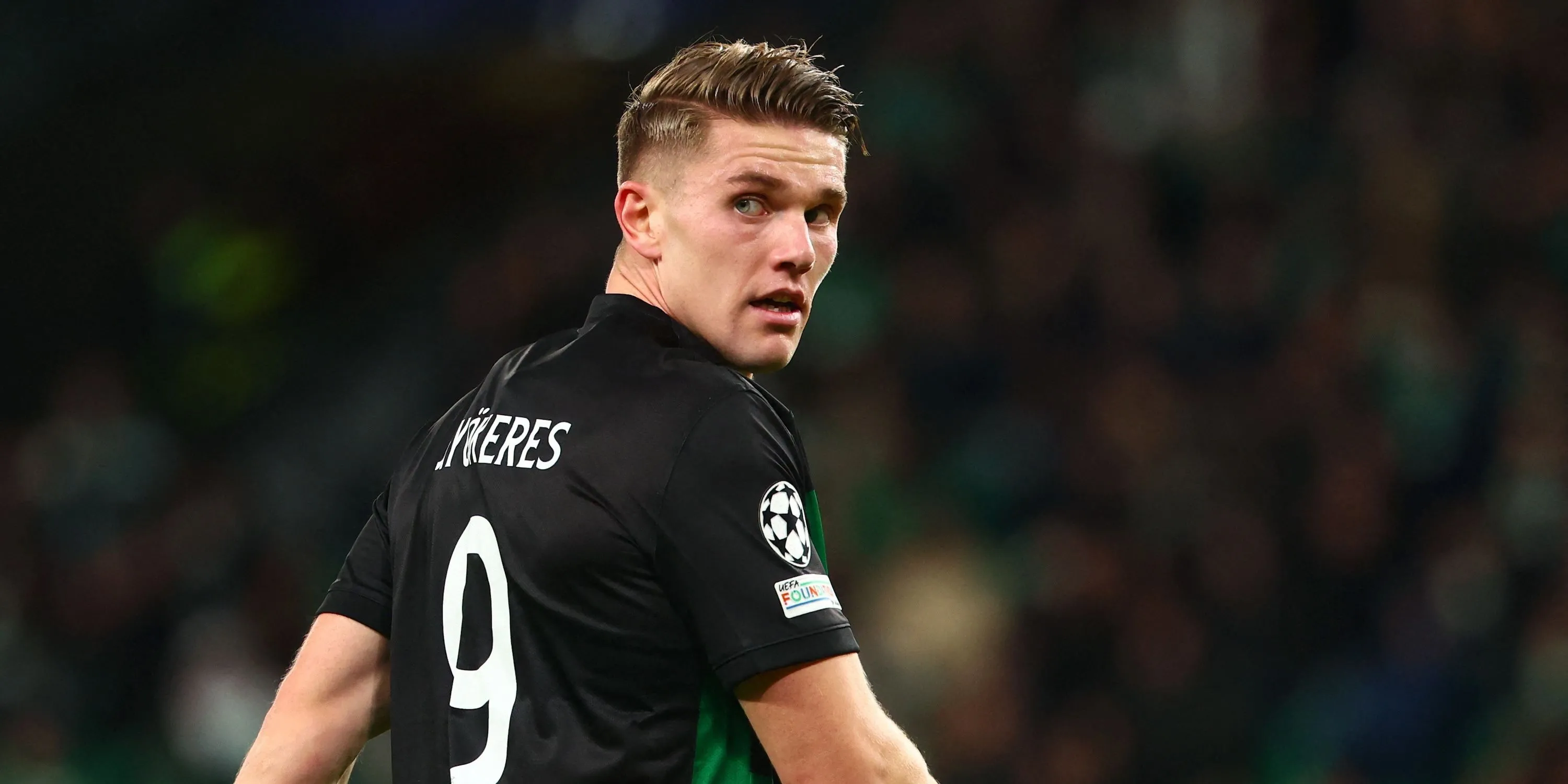 Tiền đạo Viktor Gyokeres của Sporting CP thi đấu