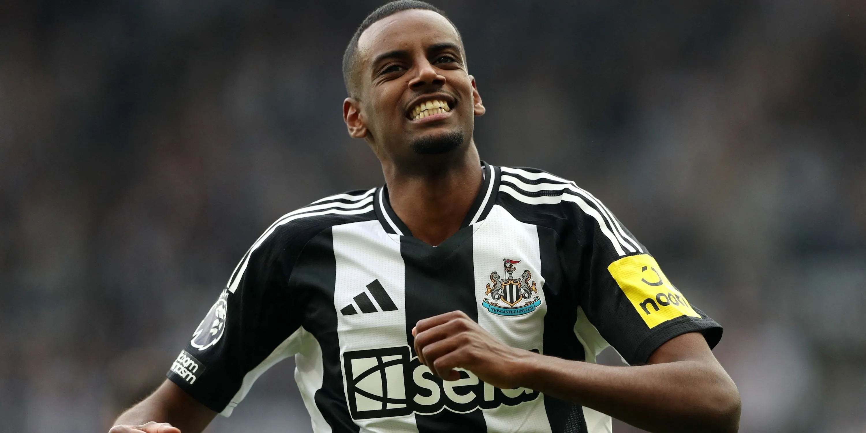 Alexander Isak ăn mừng bàn thắng trong màu áo Newcastle United