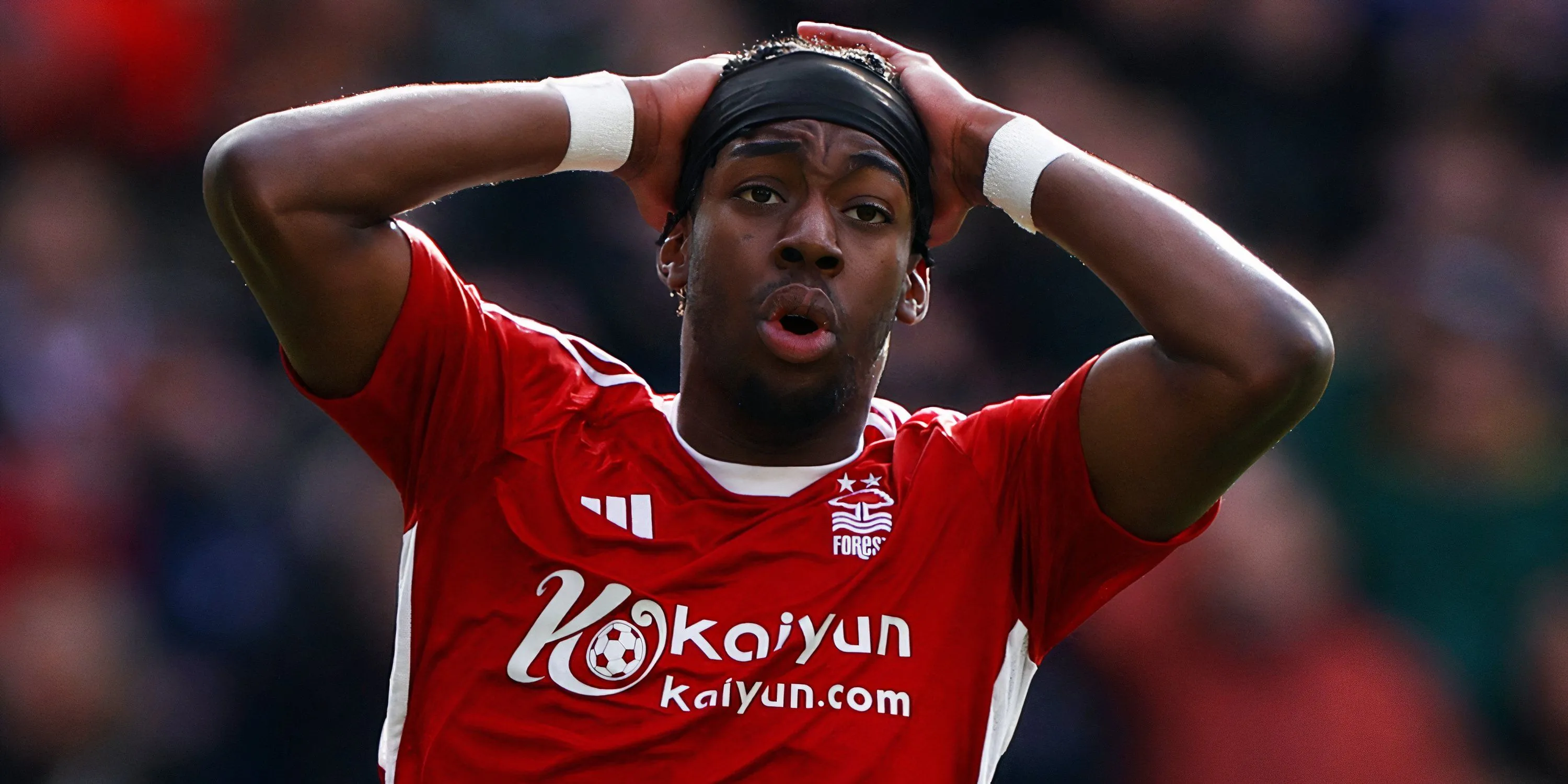 Anthony Elanga thi đấu cho Nottingham Forest mùa giải 2024/25.