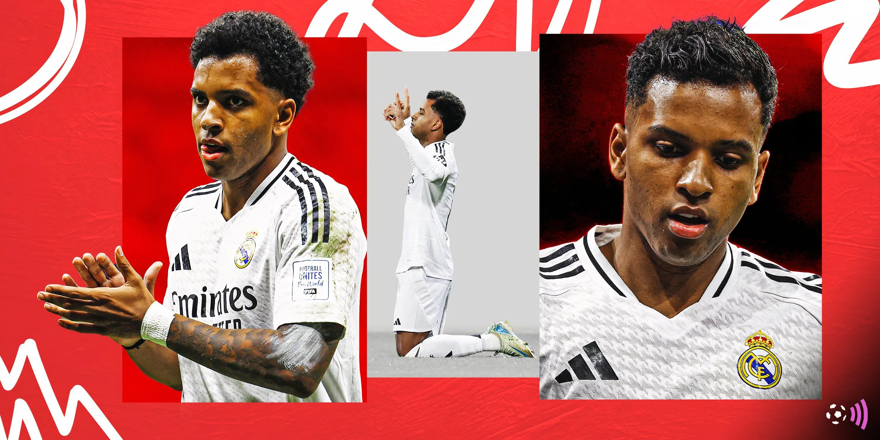 Hình ảnh tiền vệ Rodrygo của Real Madrid thi đấu