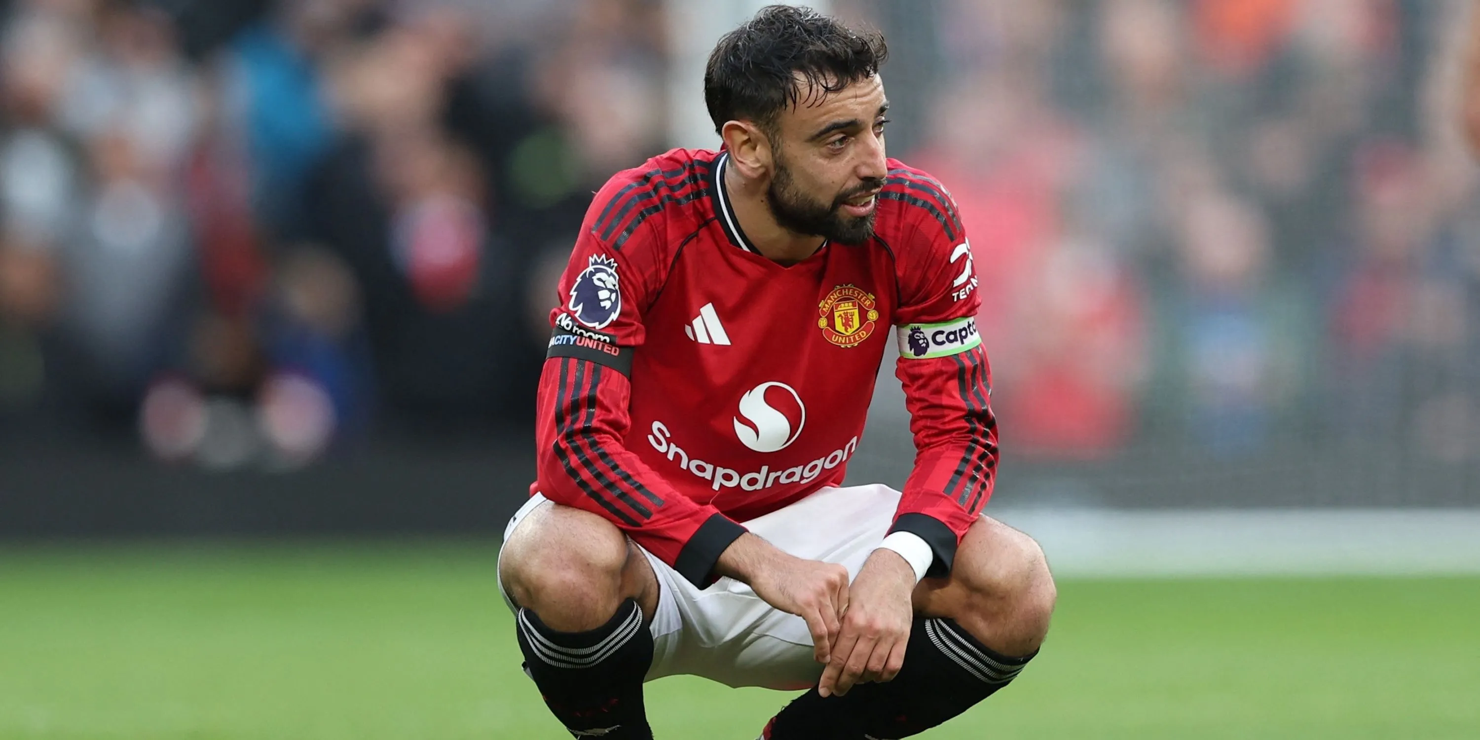 Bruno Fernandes phản ứng sau một tình huống, thủ lĩnh nơi trung tuyến Man Utd