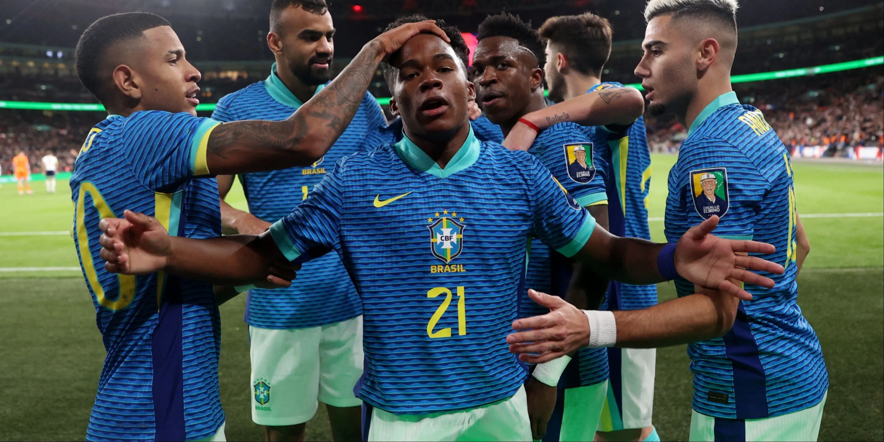 Endrick trong màu áo tuyển Brazil, mục tiêu cho mượn của Lyon và West Ham trước kỳ chuyển nhượng tháng Giêng