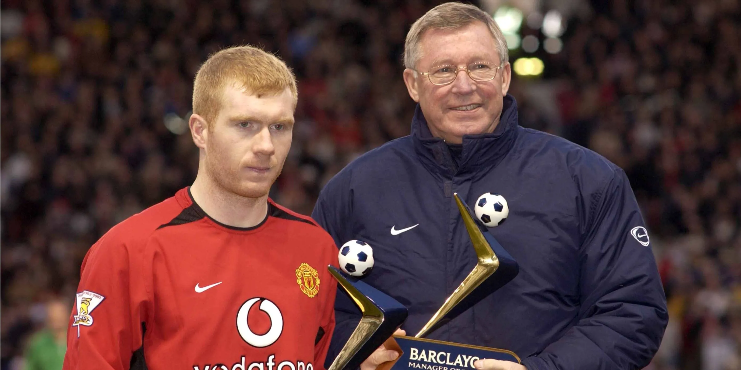 Paul Scholes và Sir Alex Ferguson: hình ảnh gợi nhớ thời hoàng kim tại Old Trafford